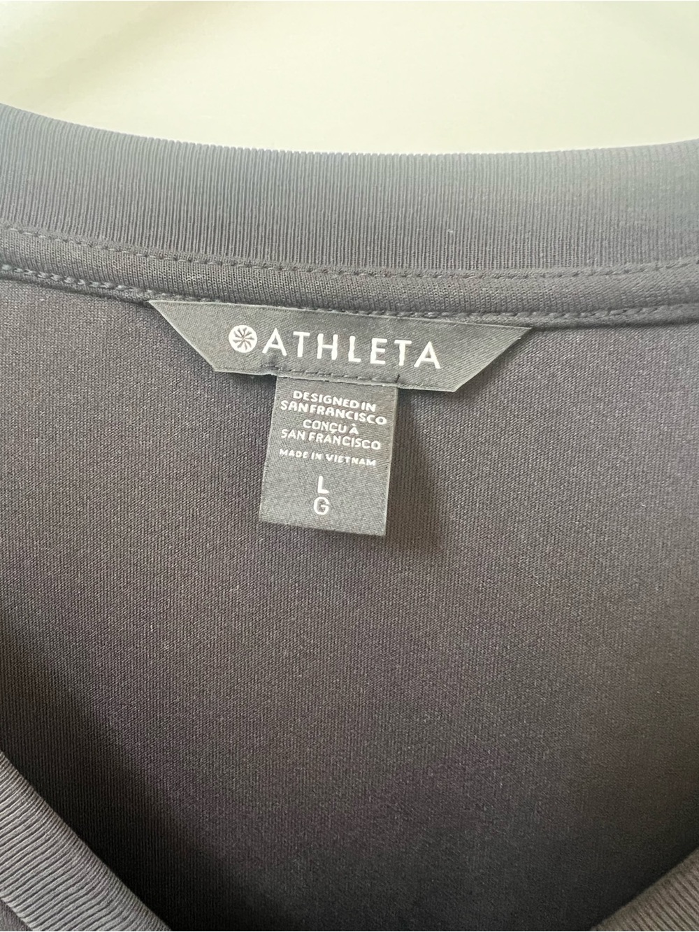 Athleta Black V-Neck Long Sleeve Dress - Seasoft fabric - Picture 4 of 6
